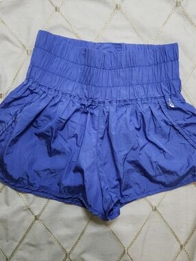 FP Movement The Way Home Shorts Cobalt Blue High Waisted Large EUC